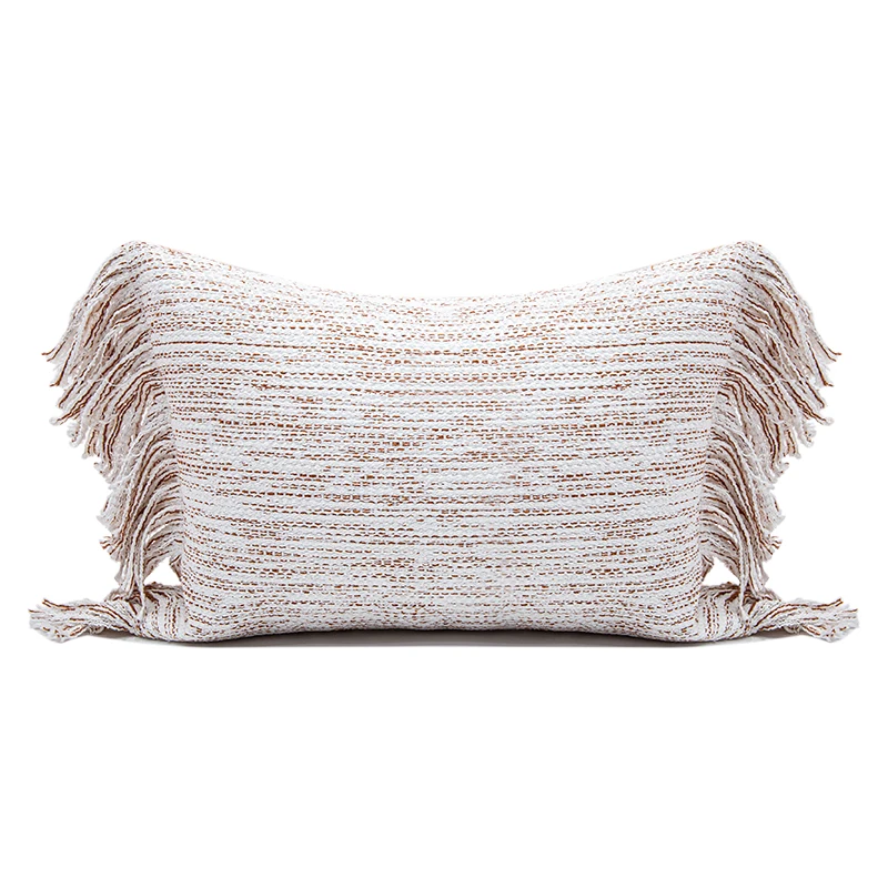 Nordic Luxury Cushion Cover For Living Room Sofa Car Pillowcase With Tassel Solid Color Home Decor Cushion 30x50cm