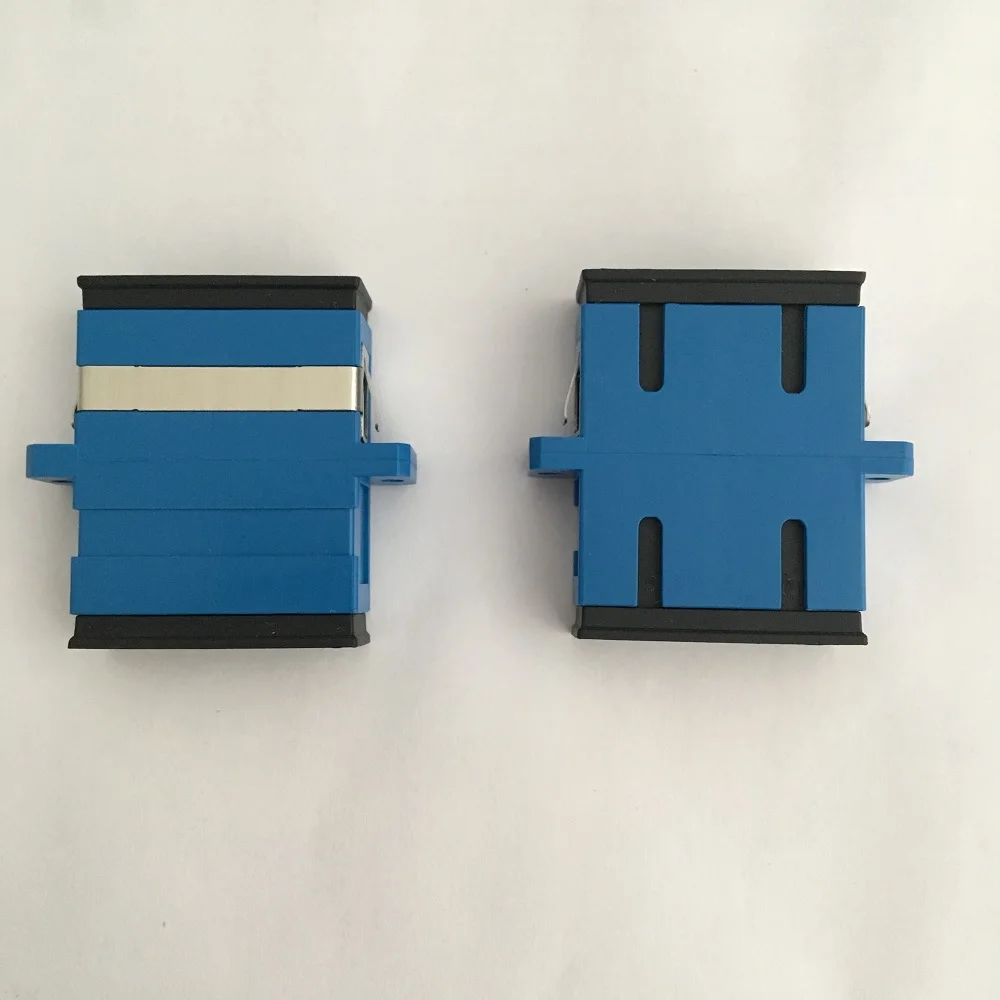 50 шт./лот SC адаптер дуплексный одномодовый волоконно оптический соединитель SC/UPC