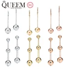 Новые серьги-цепочки с круглыми бусинами, оригинальный логотип, оптовая продажа с китайского завода