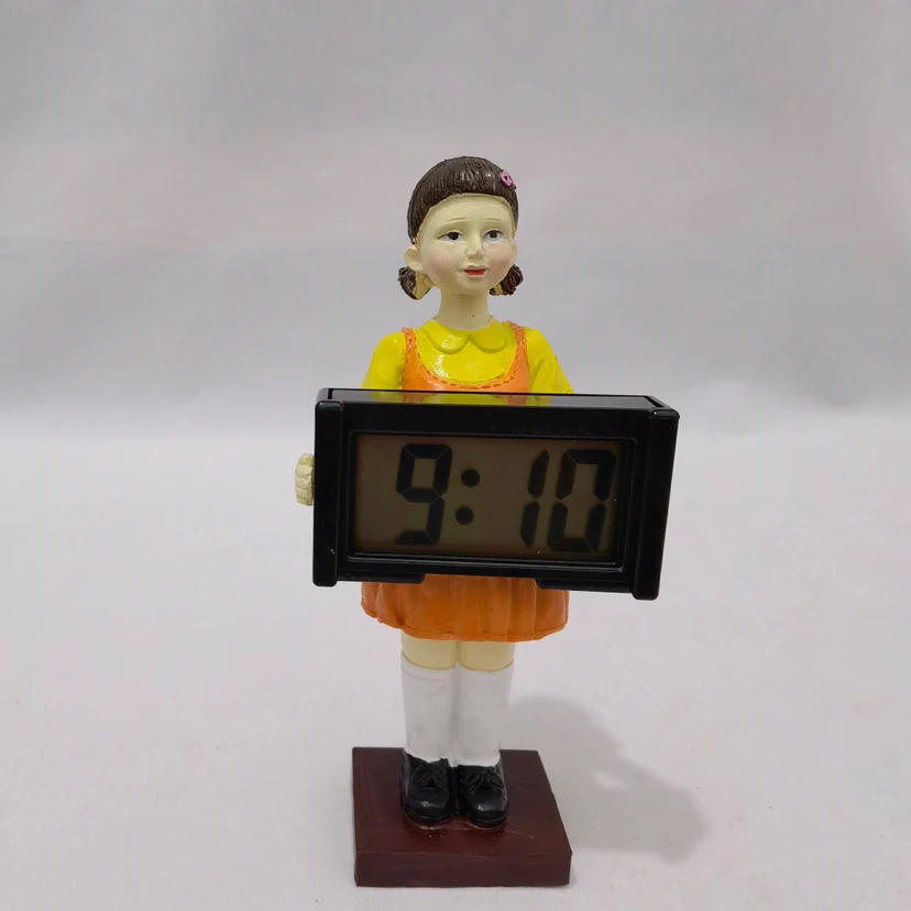 Squid Game Clock Shoot Fires Bullets To Wake You Up Alarm Doll Robot Launch Friends Gift | Дом и сад