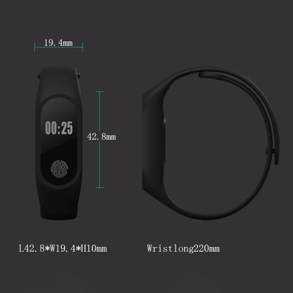 

0.42 Inch OLED Screen APP Message Reminder Smart Watch Fitness Tracker Heart Rate Monitor Smart Wrist Watch