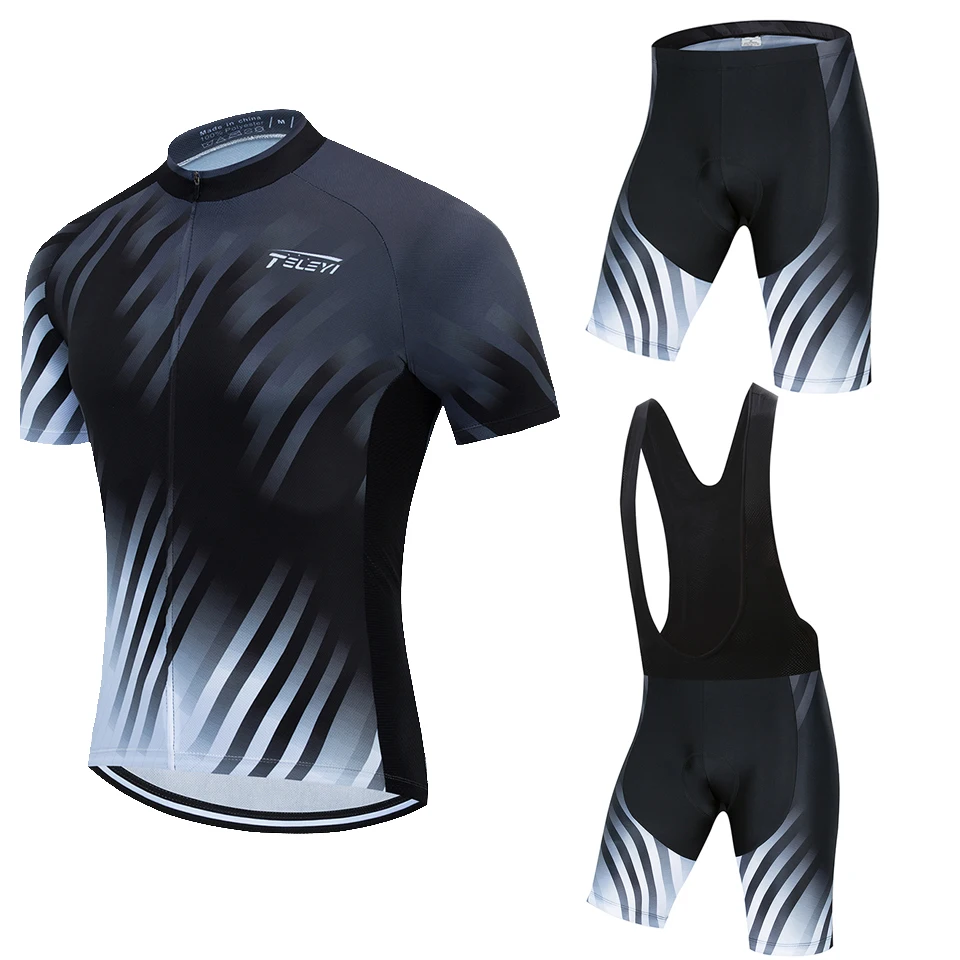 Лето 2020 TELEYI новинка Велоспорт Джерси короткий рукав набор Maillot Ropa Ciclismo