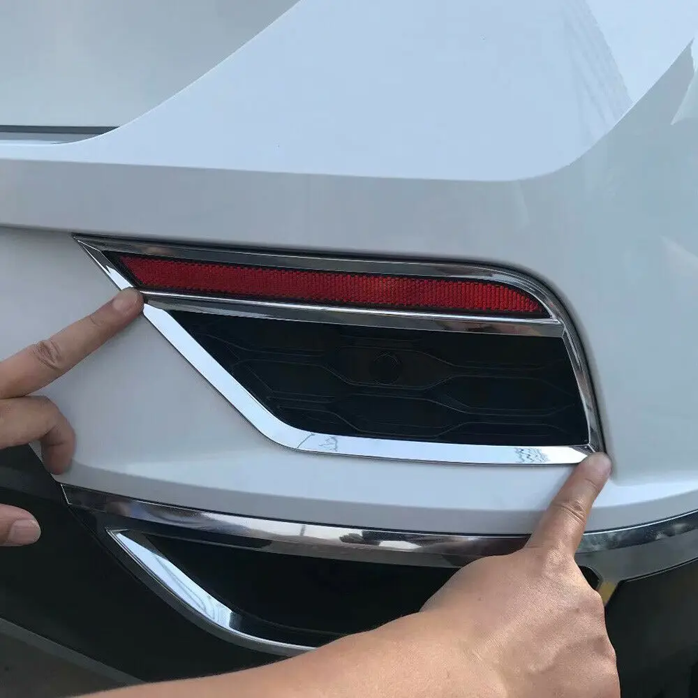 

For Volkswagen VW T-Roc 2017 2018 Chrome Tail Rear Fog Light Lamp Cover Trim