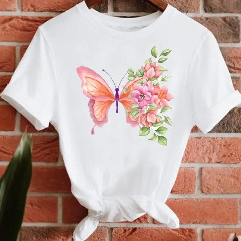 

Женская футболка с коротким рукавом и графическим принтом, в стиле 90-х