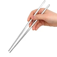 1 pair non slip stainless steel chopsticks environmental chopstick tableware kitchen supplies thread stylish non slip elegant s