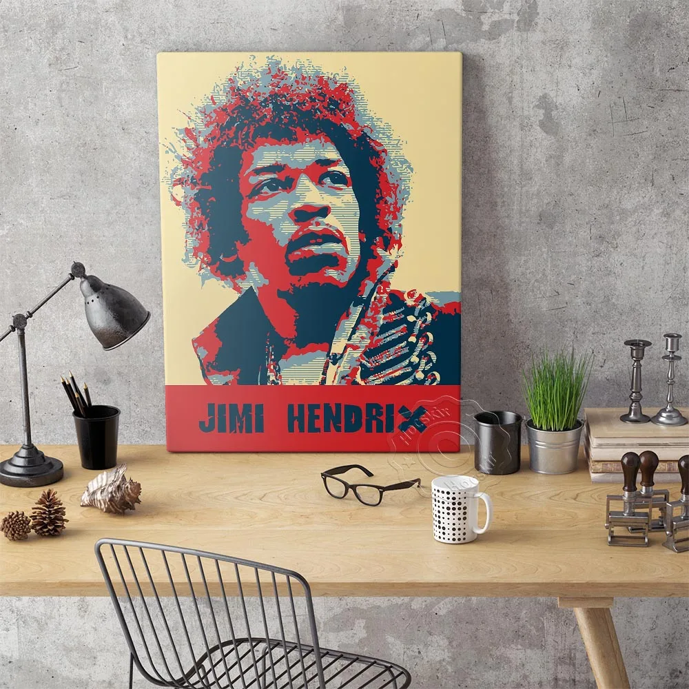 elektrische gitarre gott jimi hendrix poster rock musik star vintage poster bar cafe home dekoration malerei wand aufkleber leinwand free global shipp