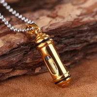 looker stainless steel men necklaces cremation ash urn necklaces can be open memorial cylinder vial pendant
