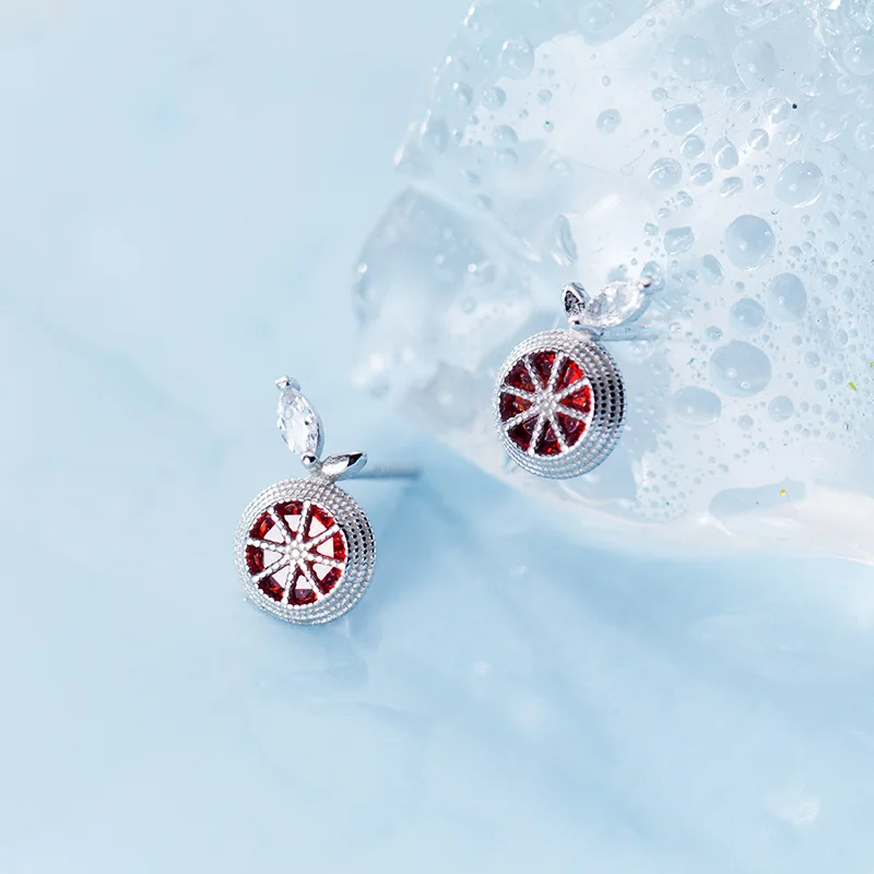 Женские серьги гвоздики из серебра 100% пробы с фианитом|Серьги-гвоздики| |