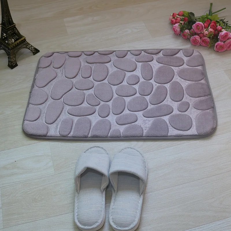 Memory Foam Bathroom Mat Non-slip Coral Fleece Mat Set Flannel Cushion Bathroom Decor Mattress Set bathroom rug  bath rug
