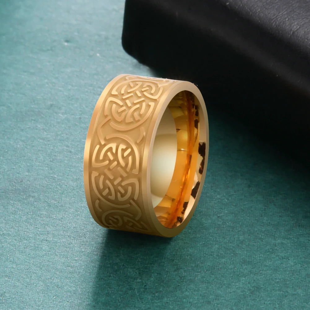 My Shape Ирландия Celtics кольца с узлом для мужчин и женщин золотого цвета кольцо из