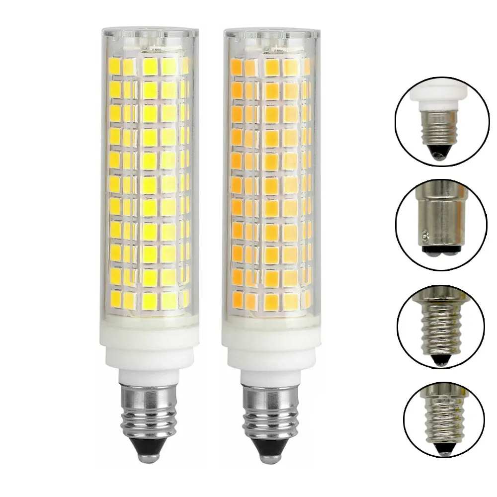 Затемнения светодиодный Лампа 15 Вт BA15D E11 E12 E14 136 s SMD 2835 Кукуруза лампы заменить 100