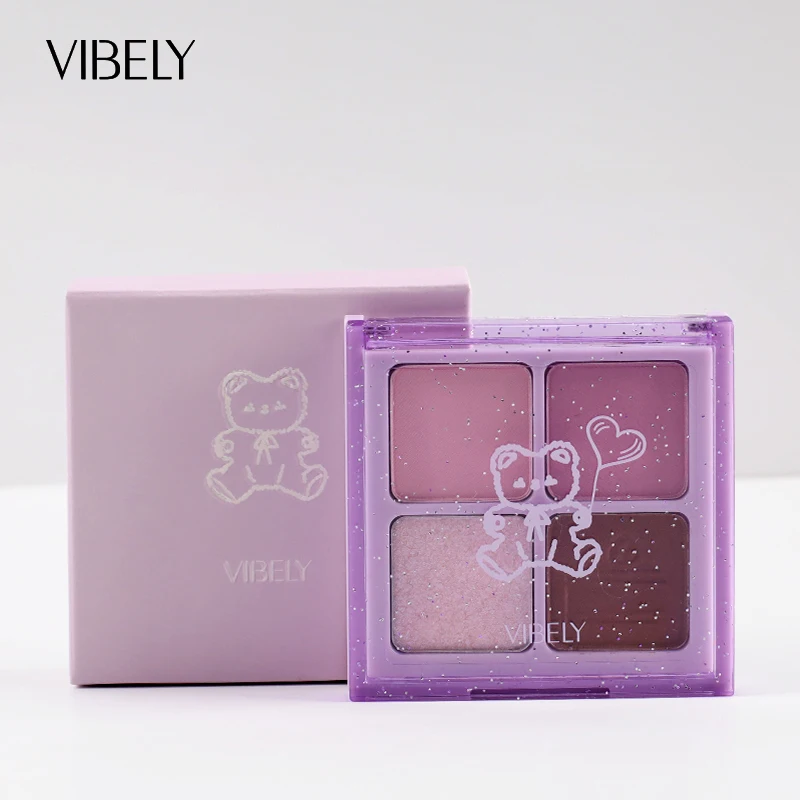 4 цвета Тени для век Палитра природных оттенков жемчужные тыквы блестящие