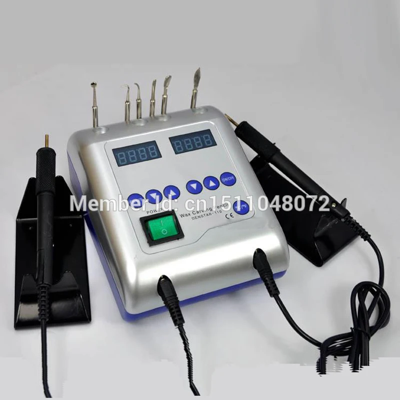 Free shipping 1set Dental lab Electric Waxer Carving knife Machine Double Pen 6 Wax Tips
