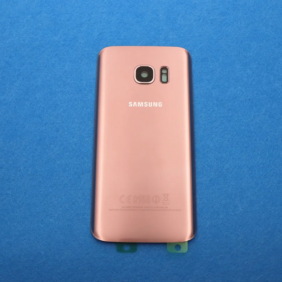 Новая задняя панель стеклянная задняя крышка батарейного отсека для samsung Galaxy S7 G930 G930F G930FD S7 Edge G935 G935F G935FD+ наклейки объектив камеры