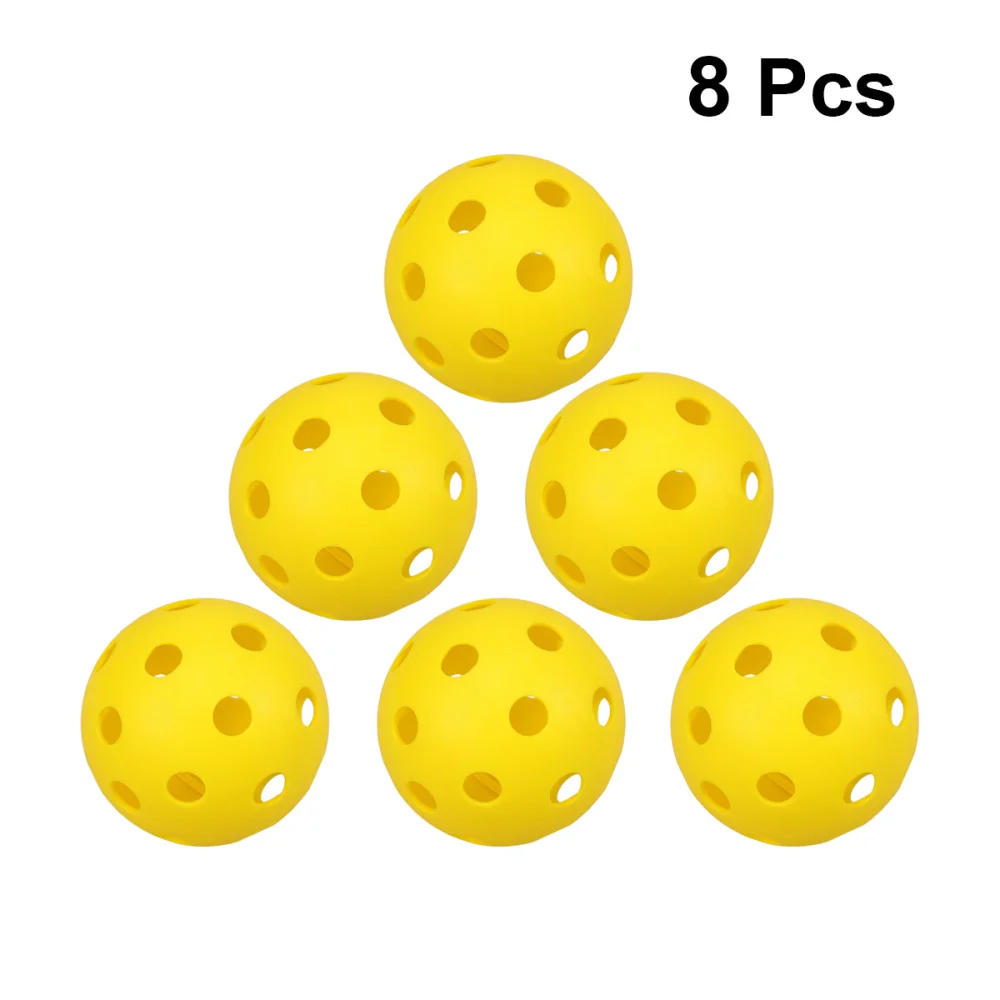 

14pcs Balls Yellow Pickleball with Holes for Indoor and Outdoor Courts