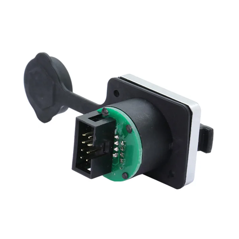 Preise 70 Teile/los Gerade PCB Board RJ45 Weibliche Jack Panel Mount IP65 Wasserdichte 8P8C RJ45 Ethernet Steckdose Chassis Stecker