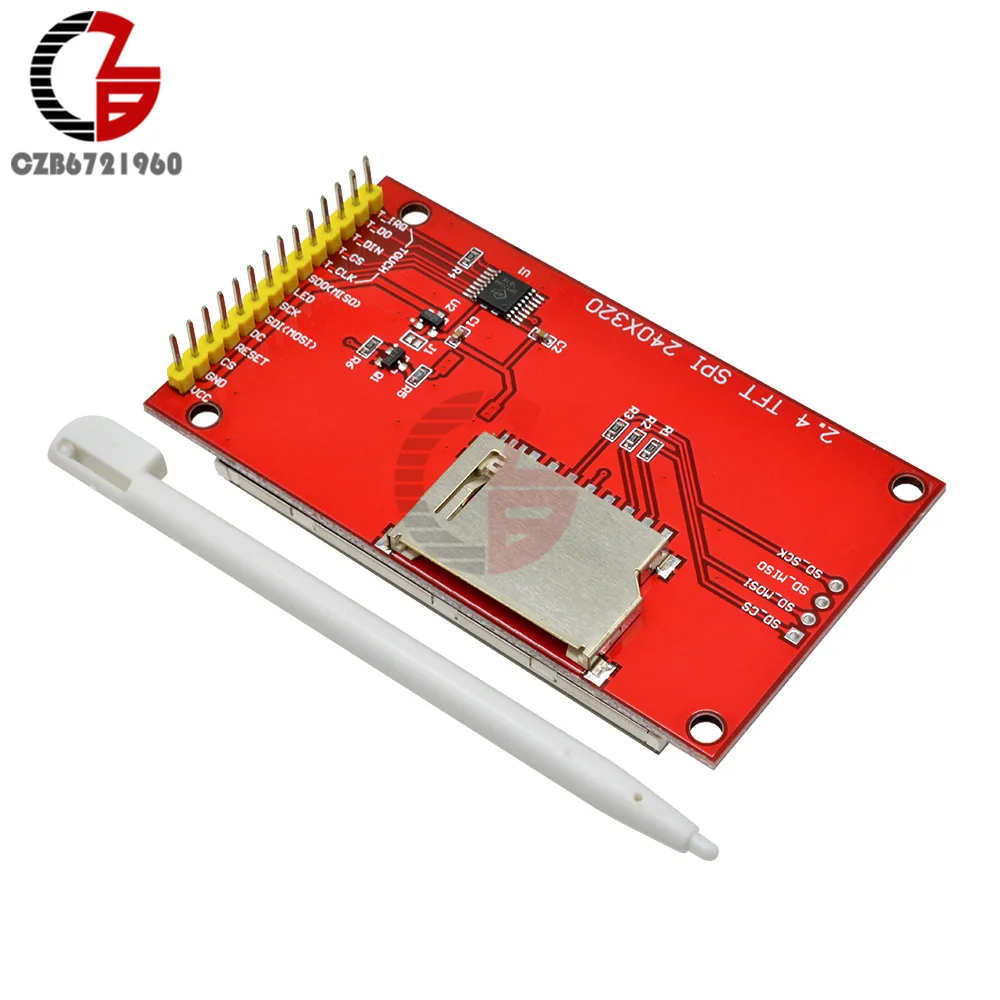 2," 240x320 SPI TFT lcd сенсорный экран модуль 5V 3,3 V PCB адаптер Micro SD слот ILI9341 Белый светодиодный для Arduino SMT32
