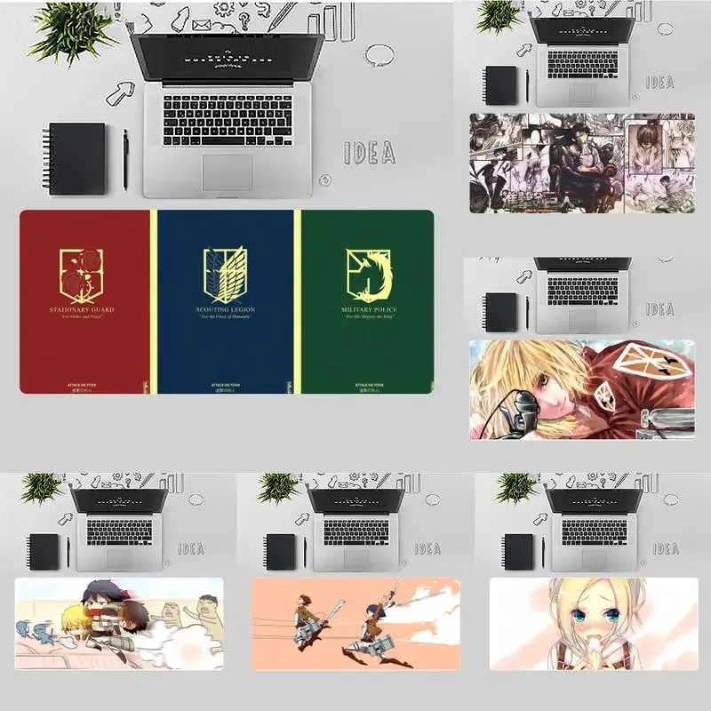 

anime attack on titan Customized MousePads Computer Laptop Anime Mouse Mat X XL XXL Non-slip Cushion Thickness 2 3 5 mm