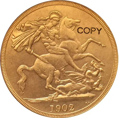 24 K позолоченные 1902 Соединенные монеты Королевства копия | Дом и сад
