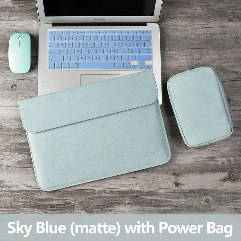 H Sky Blue Set 13,3 дюймов новая сумка для ноутбука Macbook air 13 рукав a1932 чехол для ноутбука funda Mac Pro 13 a1708 retina водонепроницаемый матовый чехол - Цвет: H Sky Blue Set