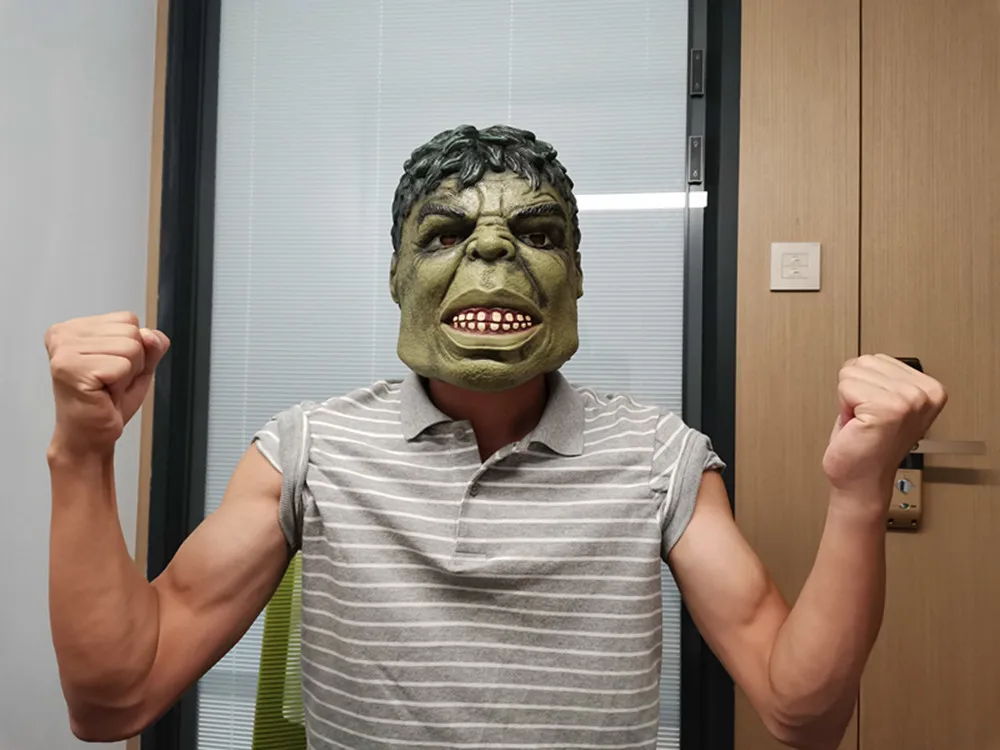 Латексная Маска Халка зеленые гигантские взрослые костюмы для вечевечерние шлем