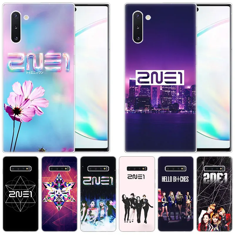 Мягкий силиконовый чехол 2ne1 KPOP с черным разъемом для Samsung Galaxy Note 10 Pro 9 8 5 M30S M40 S10E S10