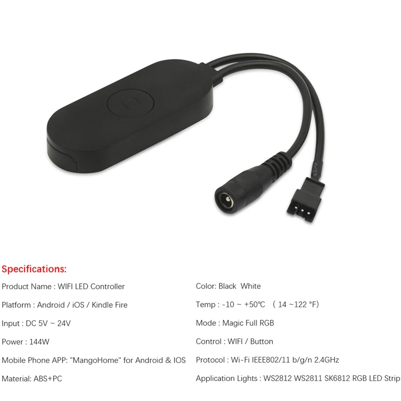Promotion! Dc5-24V Wifi Led Magic Controller Addressable Pixel Mini for Ws2811 Ldp6803 Sk6812 Ws2812B Strip | Освещение