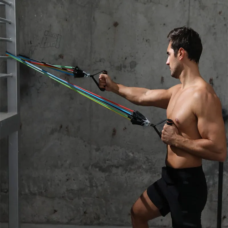 11 Pcs/set Latex Resistance Bands Mountaineering Hook Crossfit Training Exercise Yoga Tubes Pull Rope Workout Fitness Equipment |