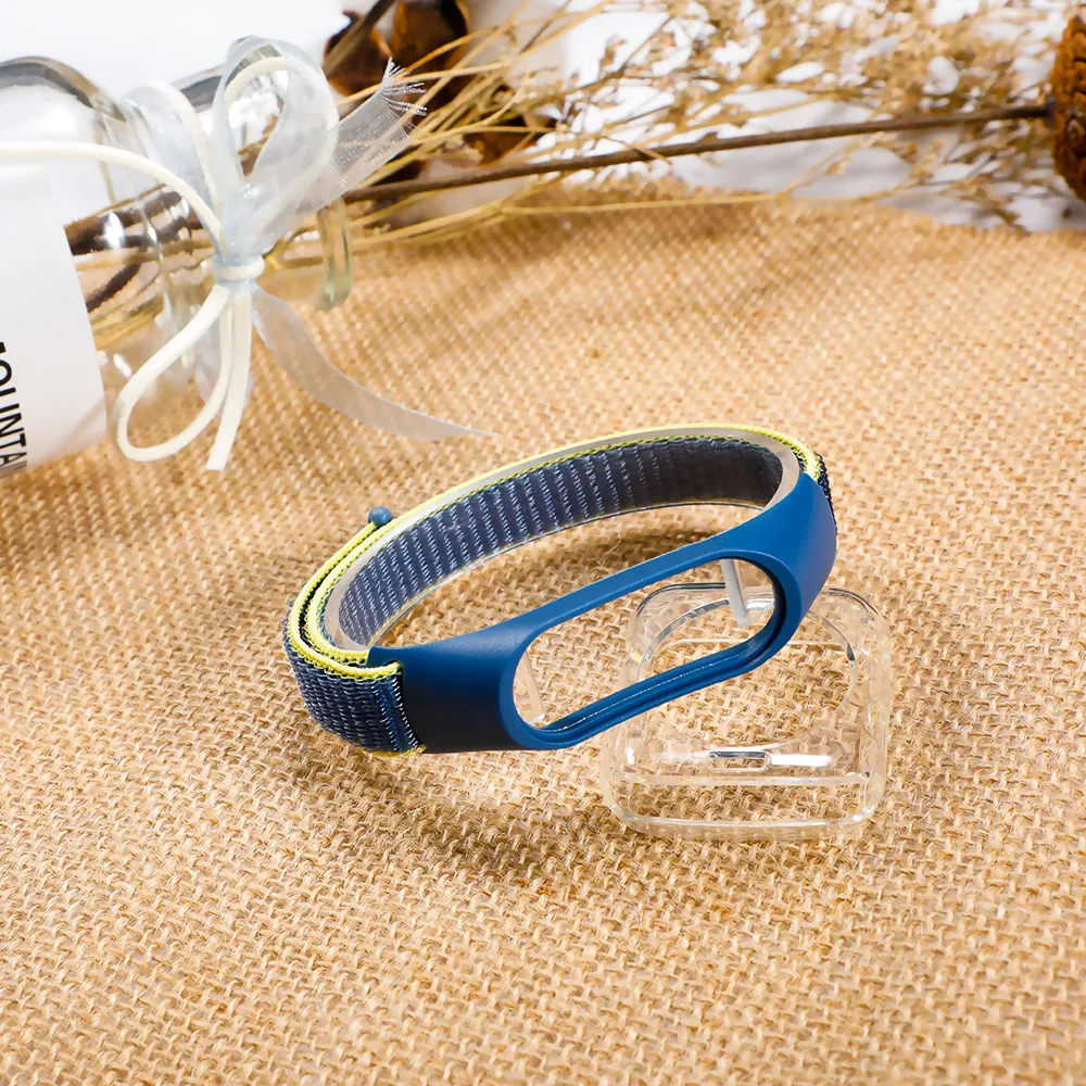 Pulseira mi band 4 ремешок для xiaomi mi band 4 3 спортивный нейлоновый ремешок для часов дышащий браслет ремешок для часов Смарт часы аксессуары 4