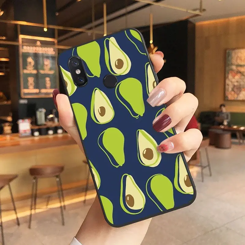 Avocado Aesthetic Cute Luxury Soft TPU Coque For Xiaomi Mi 6 6plus 8 8SE 9 9SE 6X Note2 Note3 Coque Shell Cellphones