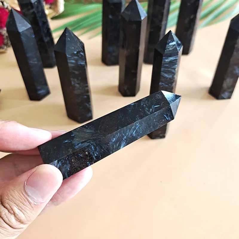 

Hot Sell Nature Beautiful Fireworks Stone Point Healing Crystal Stone Tower For Home Decor