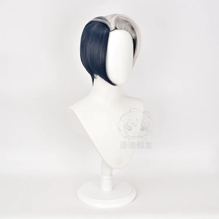 Twisted Wonderland Divus Crewel Короткие Черные Серые смешанные цвета Косплей Жаростойкие