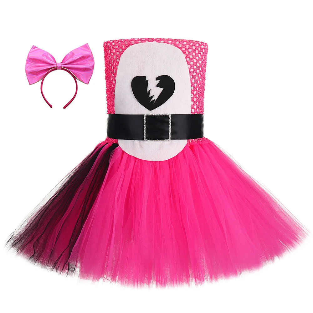 

Cute Girls Lotso Party Dress For Halloween Holiday With Headband Volie Fashion Pink Bear Costume Clothing