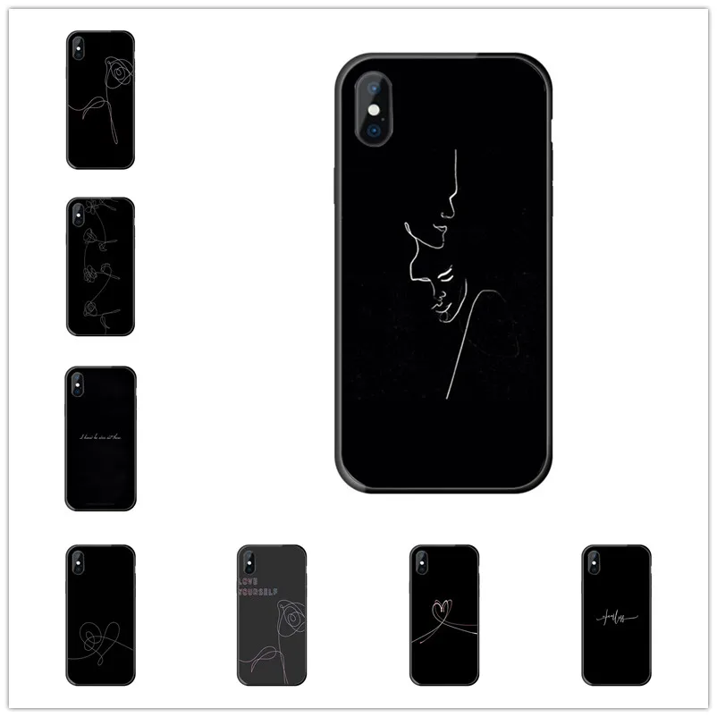 Черный с рисунком сердечек на розовый чехол для iphone 5s 5 s se 4 4s кейс телефона из