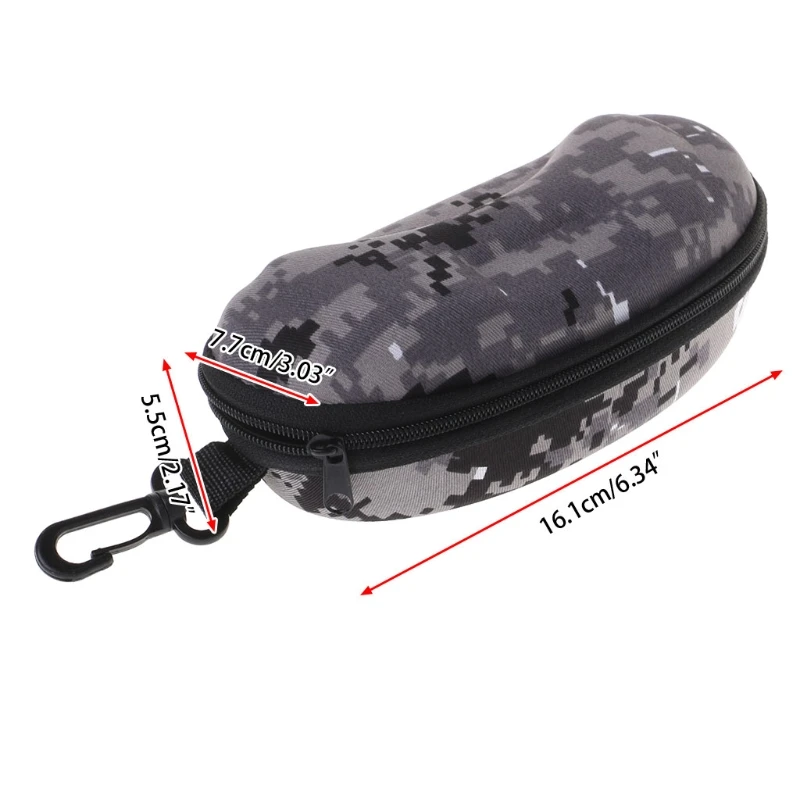 

Glasses Box Zipper Portable Camouflage Sunglasses Case Optical Eyewear Accessory