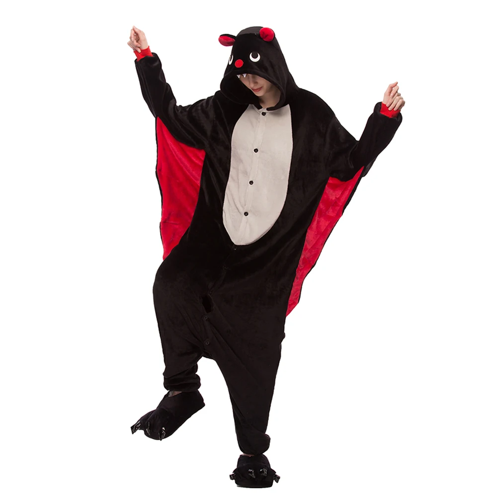 Pajamas Adult Onesie Women Pyjamas Pijama Bat Winter Sleepwear Onepiece Onesies For Adults 2019