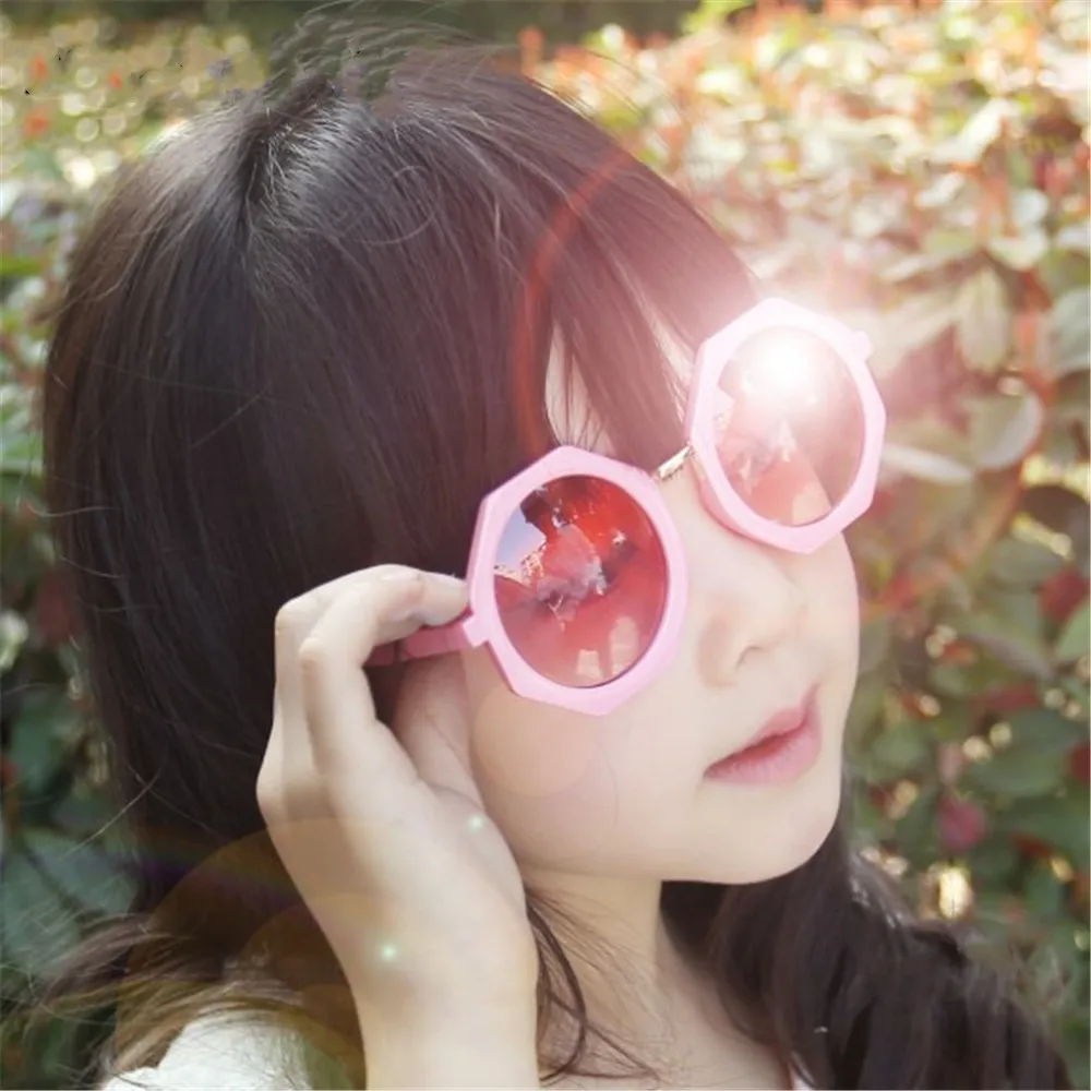 Модные Светоотражающие детские солнцезащитные очки для улицы красочные Uv400