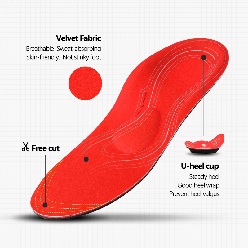 FootMaster Orthopedic Insoles for Sneakers Shoe Inner Sole Arch Support Flat Feet Inserts Pad Women Men Plantar fasciitis Insole