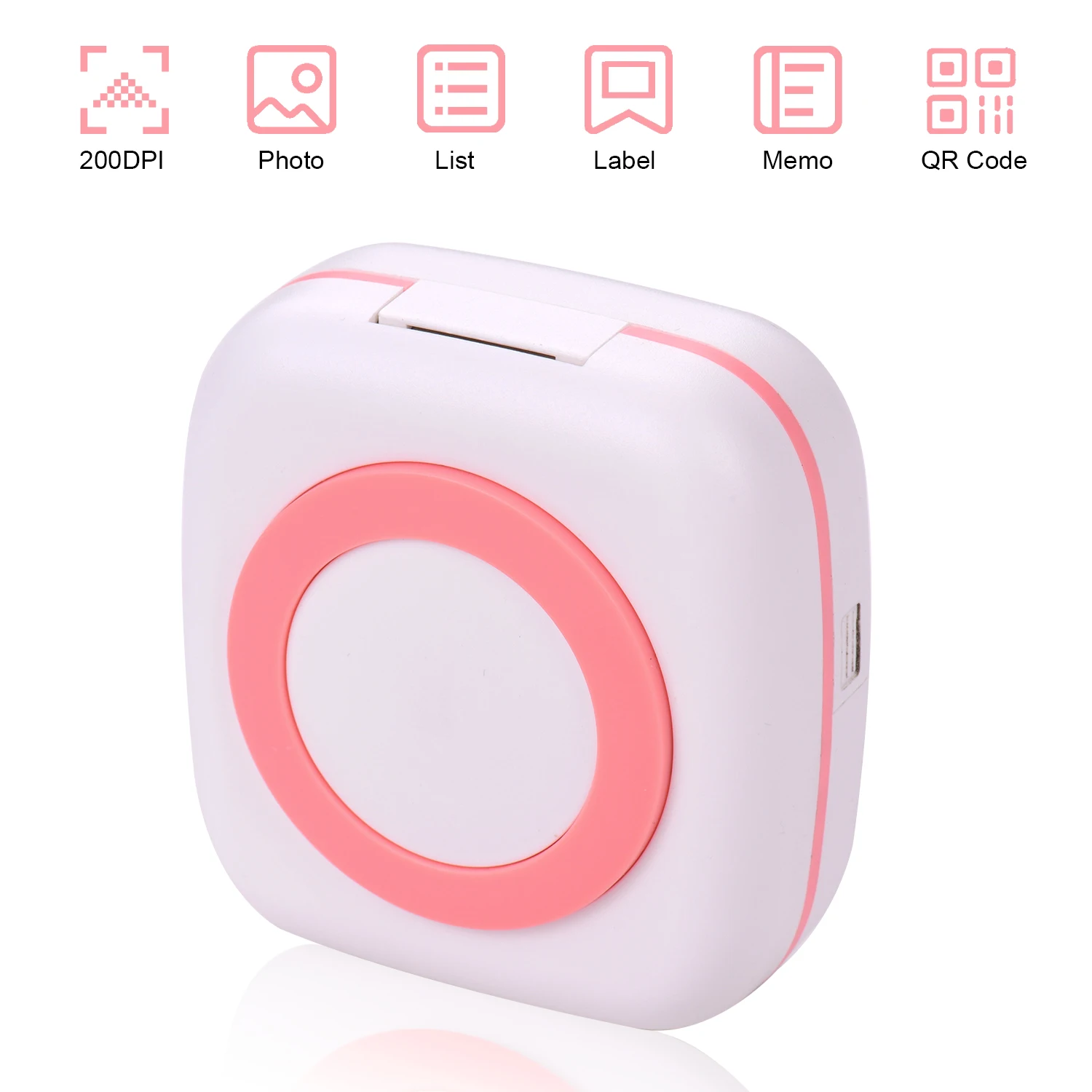 Портативный 57 мм Мгновенный мобильный принтер мини карманный BT беспроводной