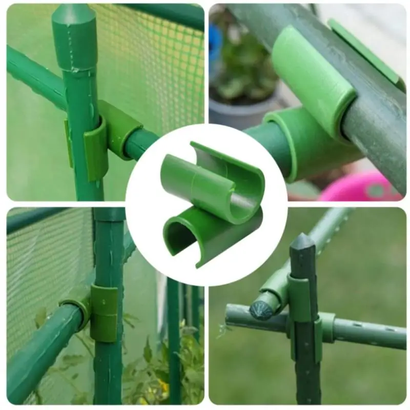 

Cross Plastic Clips Plant Ondersteuning Vaste Connector Landbouw Verstelbare Sluiting Tuinieren Pijlers Vaste Klem 10 /50/100Pcs