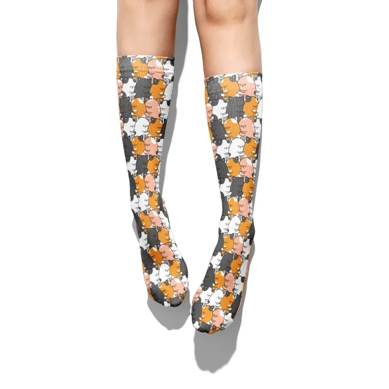 Носки женские хлопковые с рисовыми шариками милые носки в стиле Харадзюку