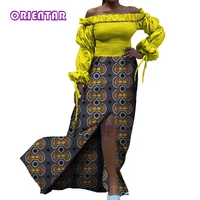 african print dresses women fashion slash neck dashiki dress bazin riche wedding party african clothes women elastic wy8541