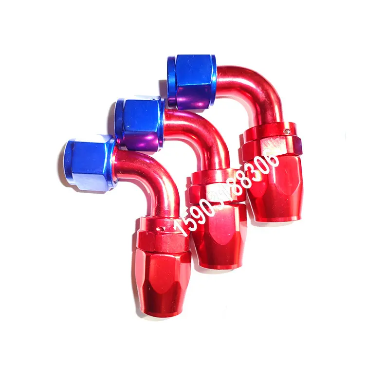 Интегрированный алюминиевый Высококачественный Масляный шланг AN8 90 градусный