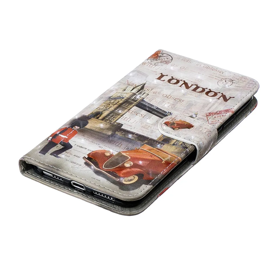 

Leather Case For Nokia 2.1 3.1 5.1 Phone Case Fundas 3D Wallet Card Holder Stand Book Cover Painted Coque