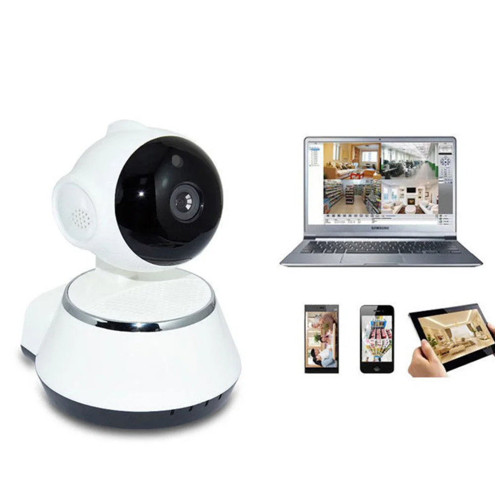 

720P Wireless Wifi IP Camera Webcam Baby Pet Monitor CAM Pan Remote Home Network Night Vision Wifi Webcam with US Plug