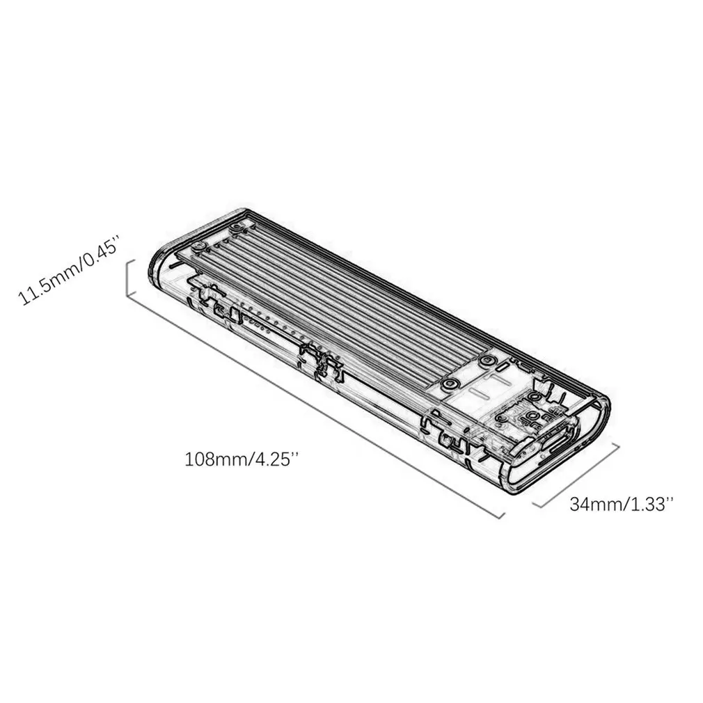 

TCM2-C3 M.2 Interface NVME Portable Hardisk Type-c Solid State Drive SSD External USB3.1 Aluminum Alloy Box New Arrival