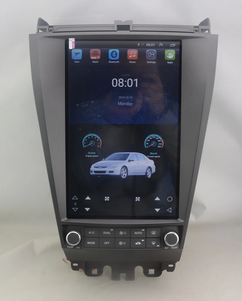 12 8 &quottesla style вертикальный экран octa core android 9 Автомобильный GPS-навигатор для Honda Accord