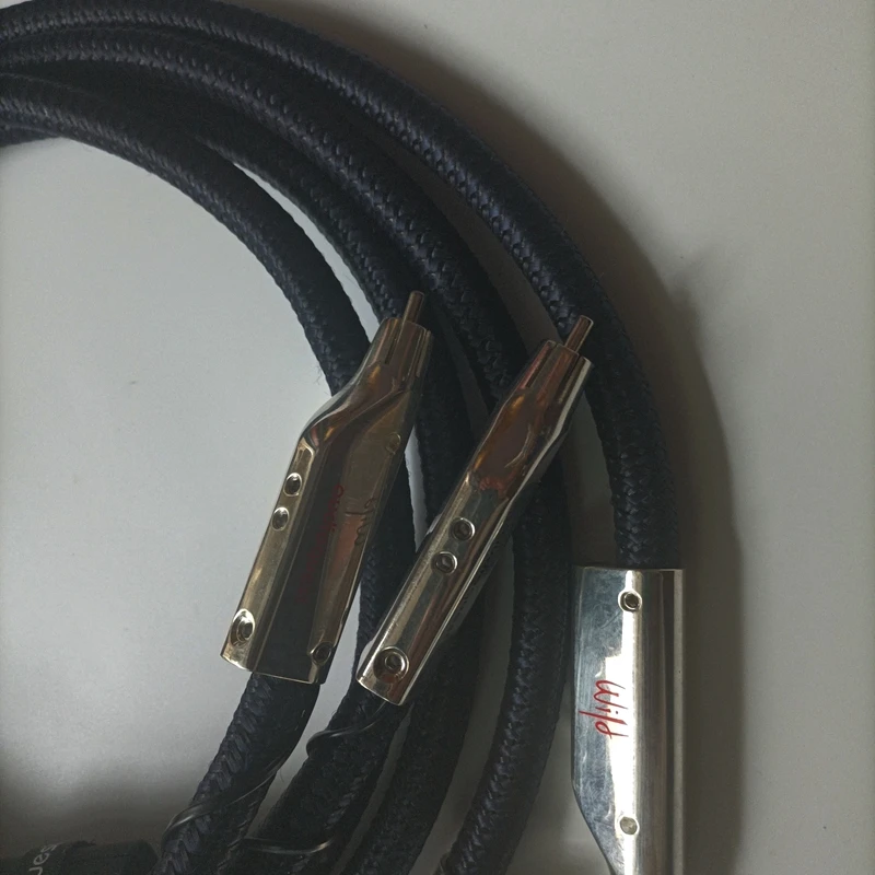 Hi end серебристый кабель 2 RCA на HIFI аудио AMP CD DVD плеер межразъемные кабели с 72 в DBS без