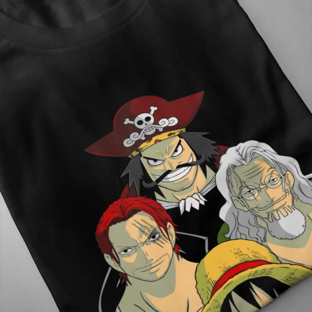 One Piece Luffy Gol D Roger Shanks Silvers Rayleigh футболка с круглым воротником для отдыха винтажная