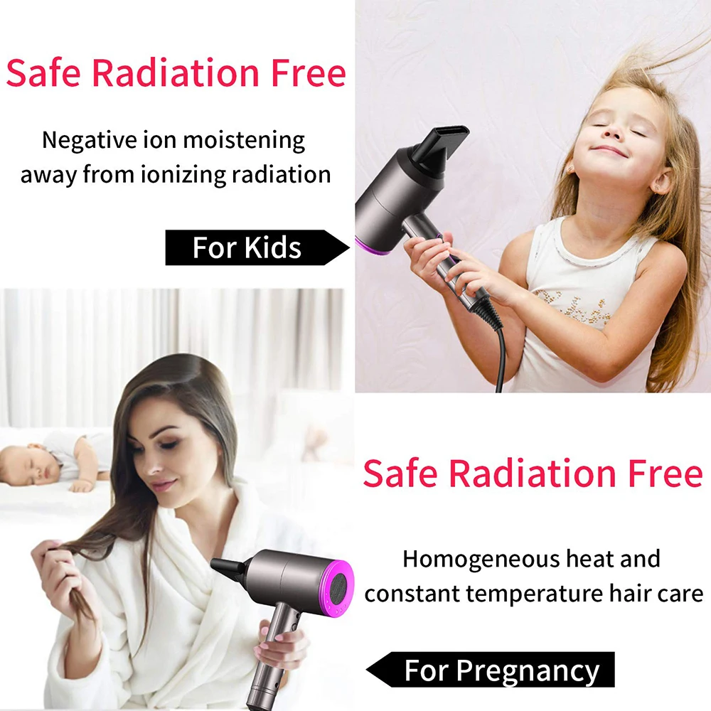 

2000W Professional Hair Dryer Negative Ionic Blow Dryer Hot Cold Wind Air Brush Hairdryer Strong Power Dryer Salon Style Tool